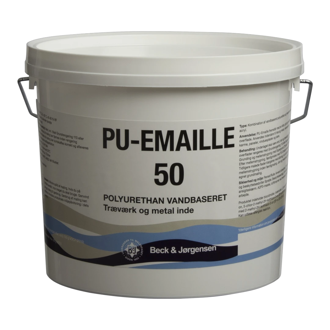 B&J PU-Emaille 50, Træværks maling Glans 50