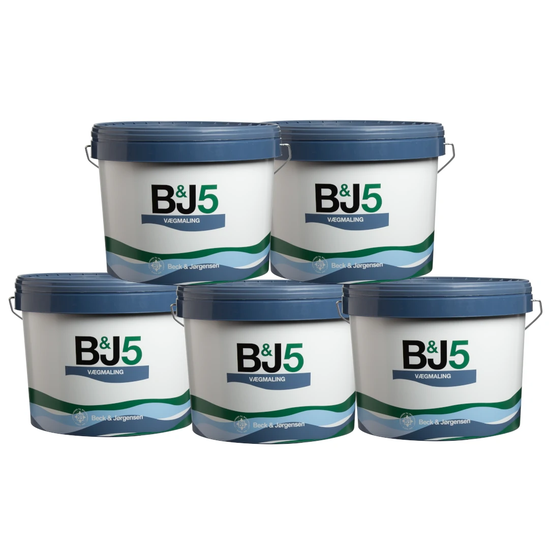 B&J 5, Vægmaling Storkøb - 5 x 9 Liter